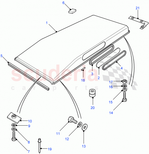 Part Diagram for Land Rover MTC6568