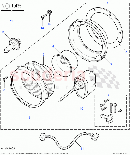 Part Diagram for Land Rover XBC104480