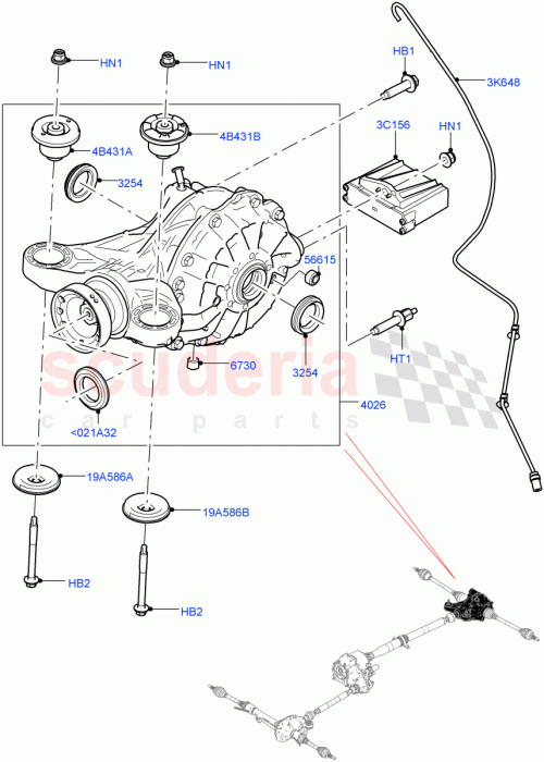 Part Diagram for Land Rover LR125004