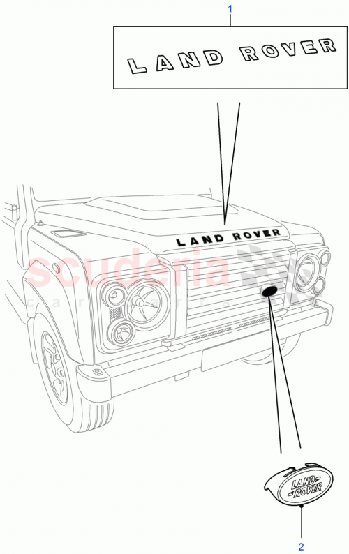 Part Diagram for Land Rover VPLDB0129