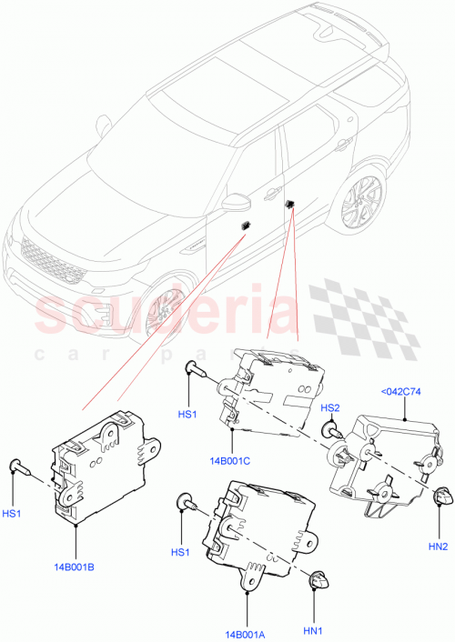 Part Diagram for Land Rover LR142427