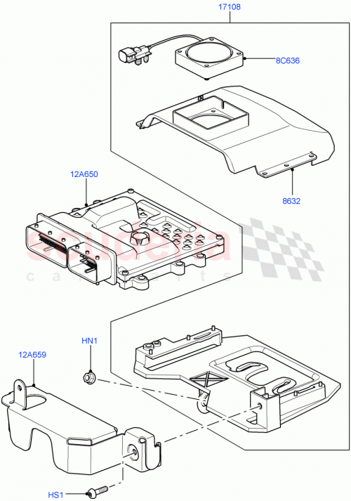 Part Diagram for Land Rover LR011358