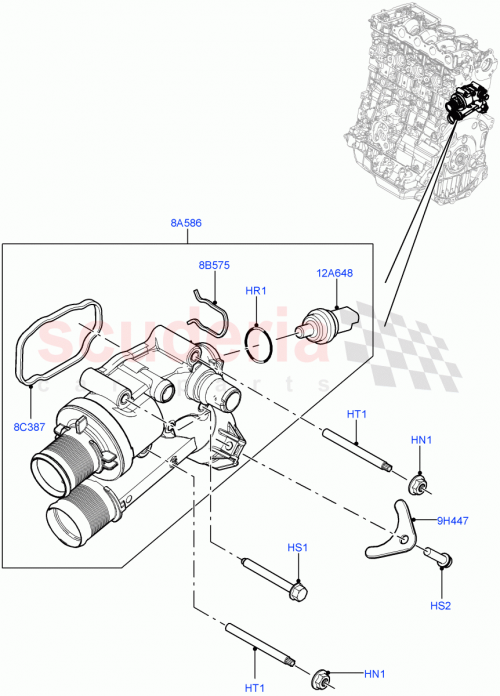 Part Diagram for Land Rover LR006857