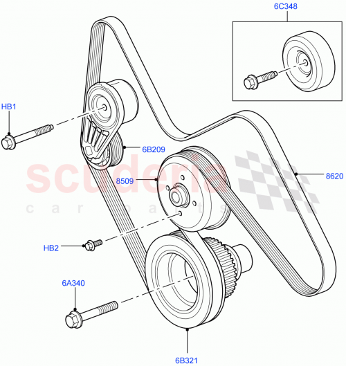 Part Diagram for Land Rover LR038199