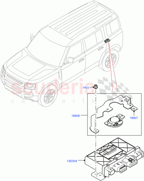 Part Diagram for Land Rover LR129345