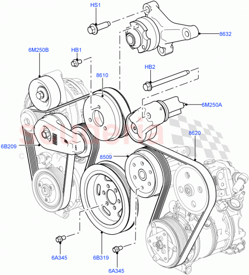 Part Diagram for Land Rover LR018312