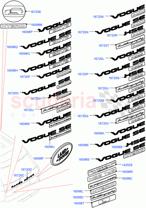 Part Diagram for Land Rover LR052912