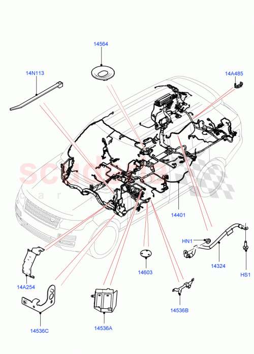 Part Diagram for Land Rover LR100421