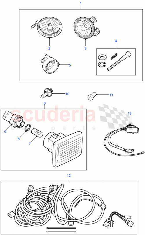 Part Diagram for Land Rover XGB100310L