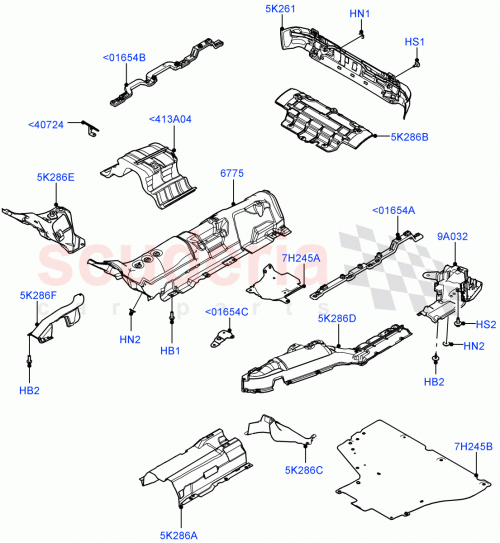 Part Diagram for Land Rover LR155544