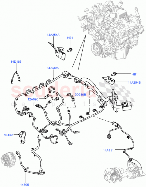 Part Diagram for Land Rover LR023029