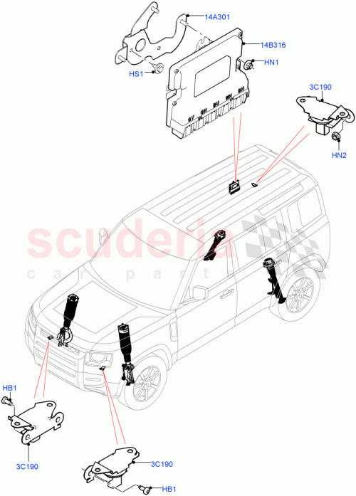 Part Diagram for Land Rover LR140068