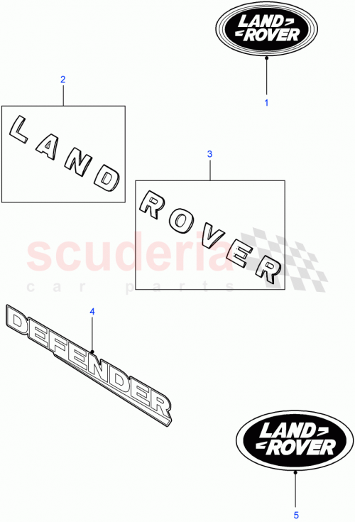 Part Diagram for Land Rover DAH500340