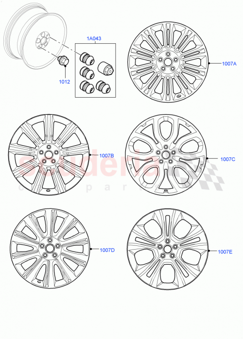 Part Diagram for Land Rover LR028119