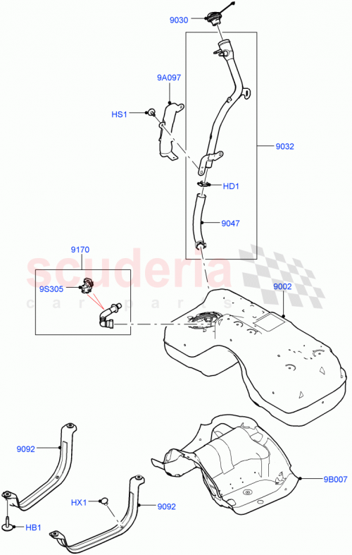 Part Diagram for Land Rover LR115407