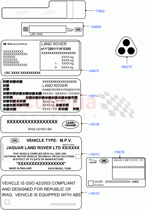 Part Diagram for Land Rover LR056062