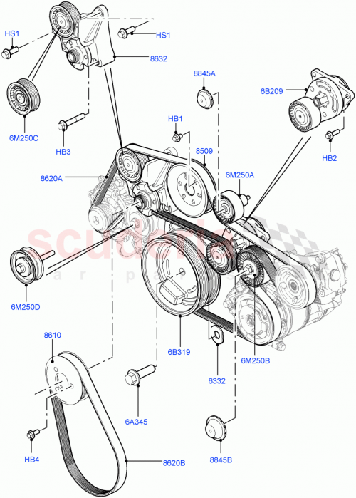 Part Diagram for Land Rover LR022803
