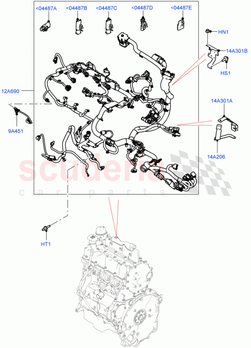 Part Diagram for Land Rover LR154231