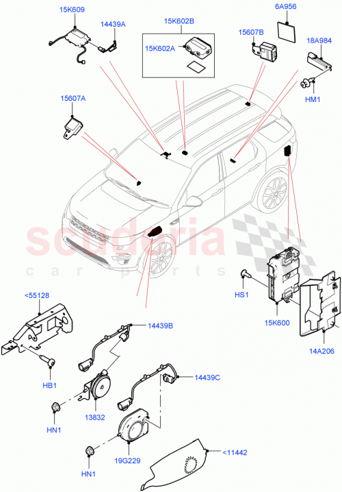 Part Diagram for Land Rover LR158362