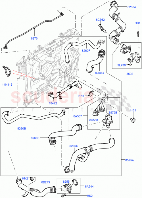 Part Diagram for Land Rover LR035627