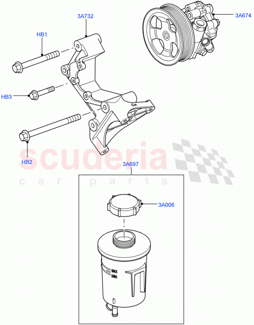 Part Diagram for Land Rover PQU500220