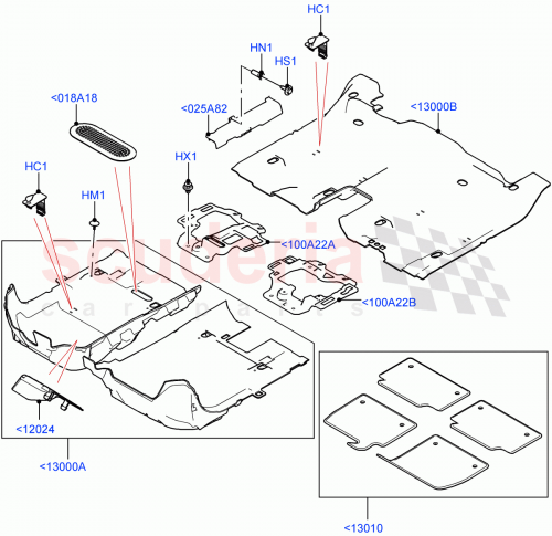 Part Diagram for Land Rover LR140250