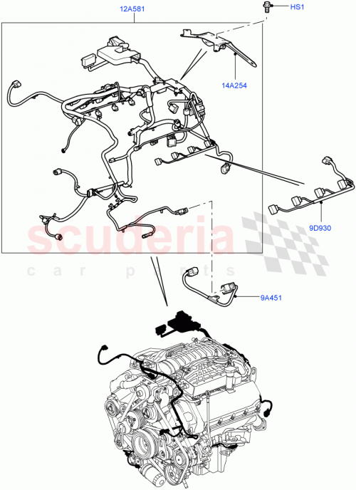 Part Diagram for Land Rover YSB500490