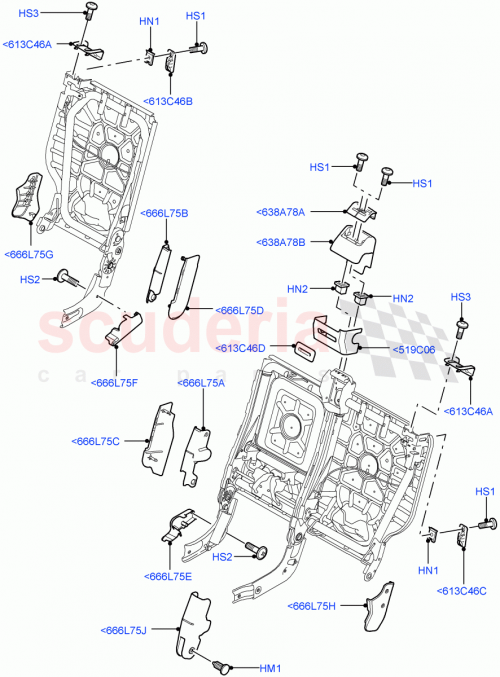 Part Diagram for Land Rover HXT500501NUG