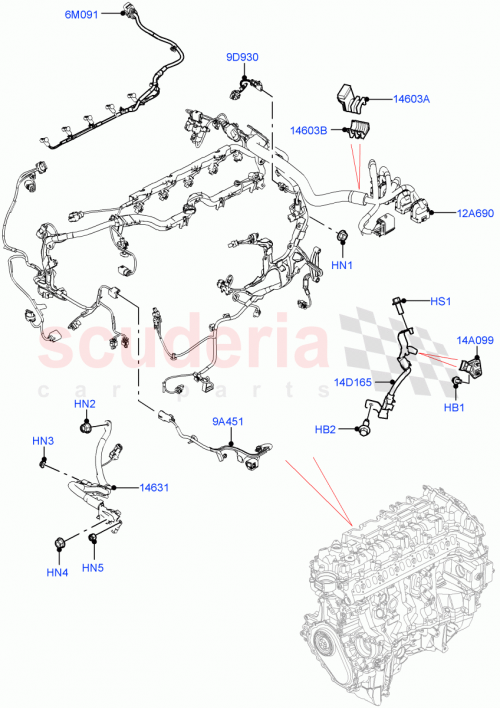 Part Diagram for Land Rover LR141428