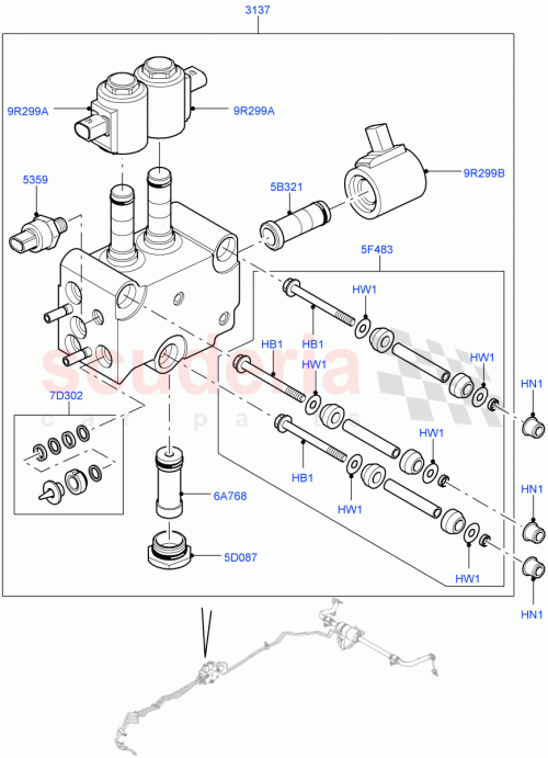 Part Diagram for Land Rover RVJ100010