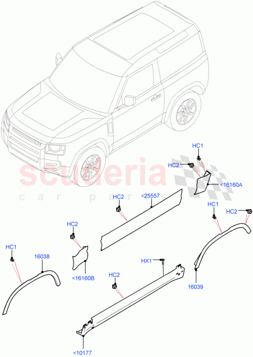 Part Diagram for Land Rover LR160390