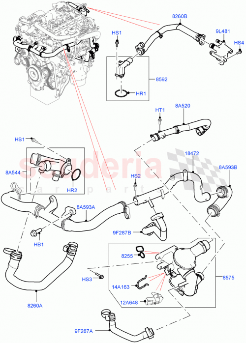 Part Diagram for Land Rover LR133081