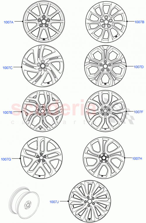 Part Diagram for Land Rover LR127615