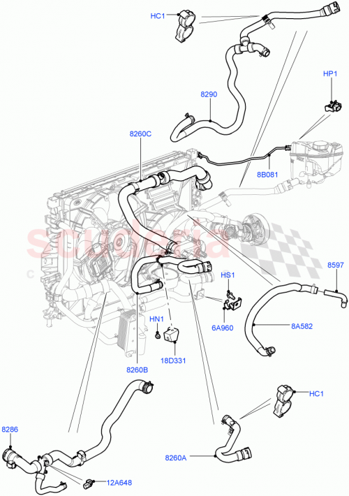 Part Diagram for Land Rover LR053009