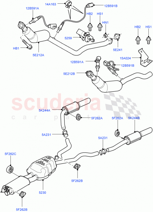 Part Diagram for Land Rover YQU500360