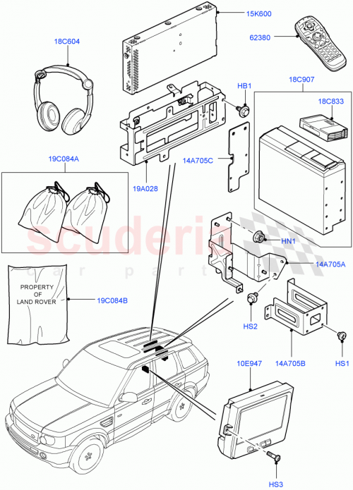 Part Diagram for Land Rover YIP500340E