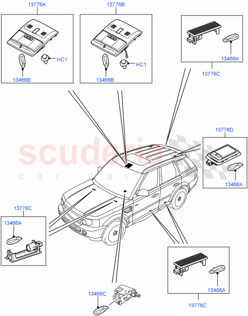 Part Diagram for Land Rover XYC500031