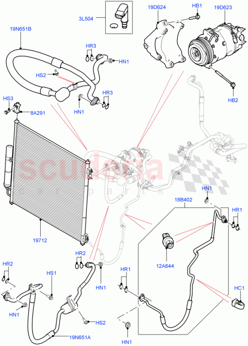 Part Diagram for Land Rover LR058302