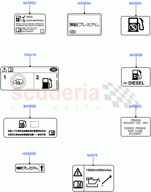 Part Diagram for Land Rover WLE500040