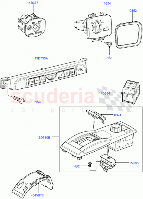 Part Diagram for Land Rover YUD501710