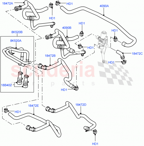 Part Diagram for Land Rover LR014596