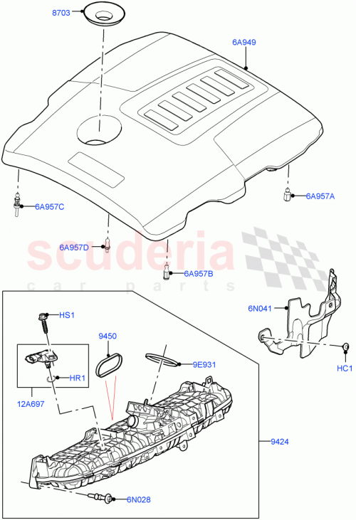 Part Diagram for Land Rover LR141276