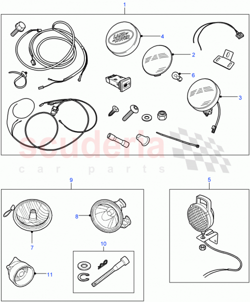 Part Diagram for Land Rover VPLDV0007