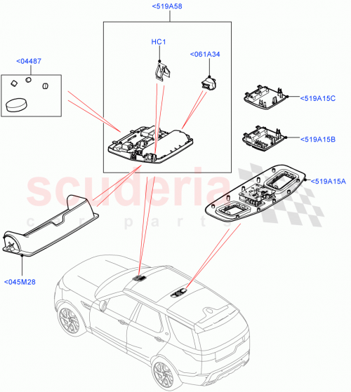 Part Diagram for Land Rover LR104445