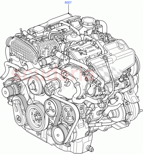 Part Diagram for Land Rover LBB500390