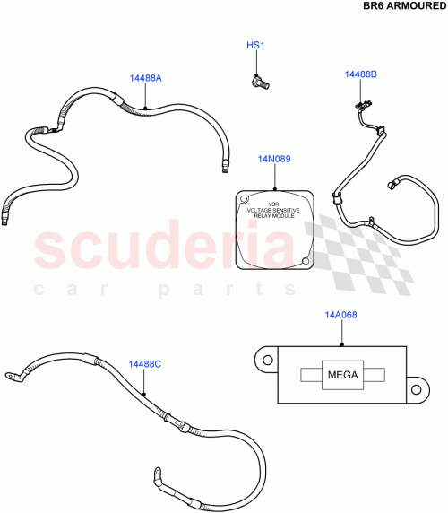 Part Diagram for Land Rover YWH500010