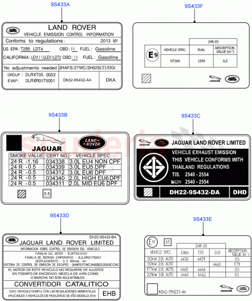Part Diagram for Land Rover LR173855