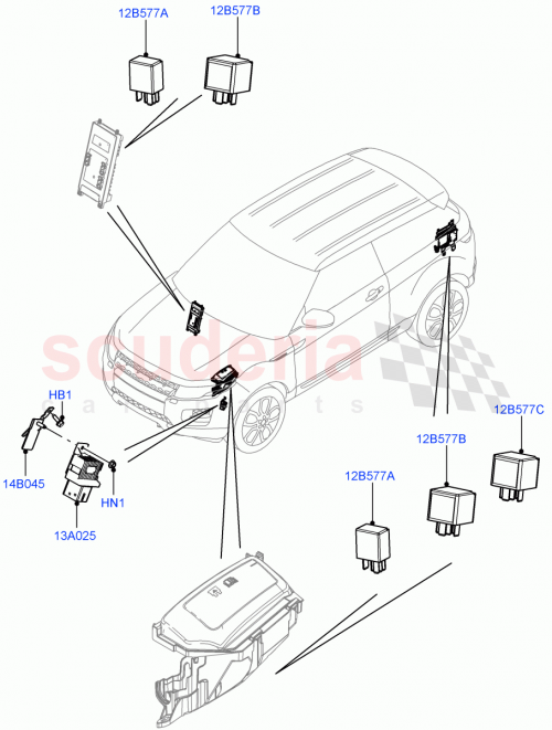 Part Diagram for Land Rover LR019011