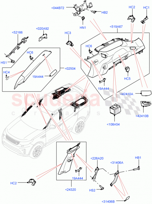Part Diagram for Land Rover LR104110