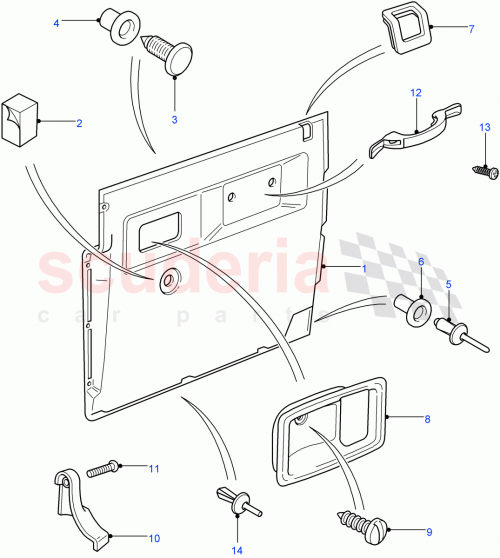 Part Diagram for Land Rover MWC3137